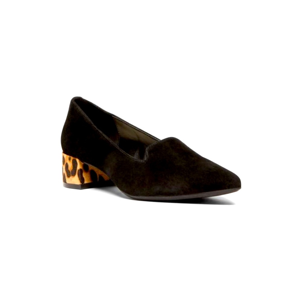 Anne Klein Leopard Suede Block Heel